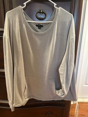 J. Crew Light Taupe Cozy Pullover Sweatshirt